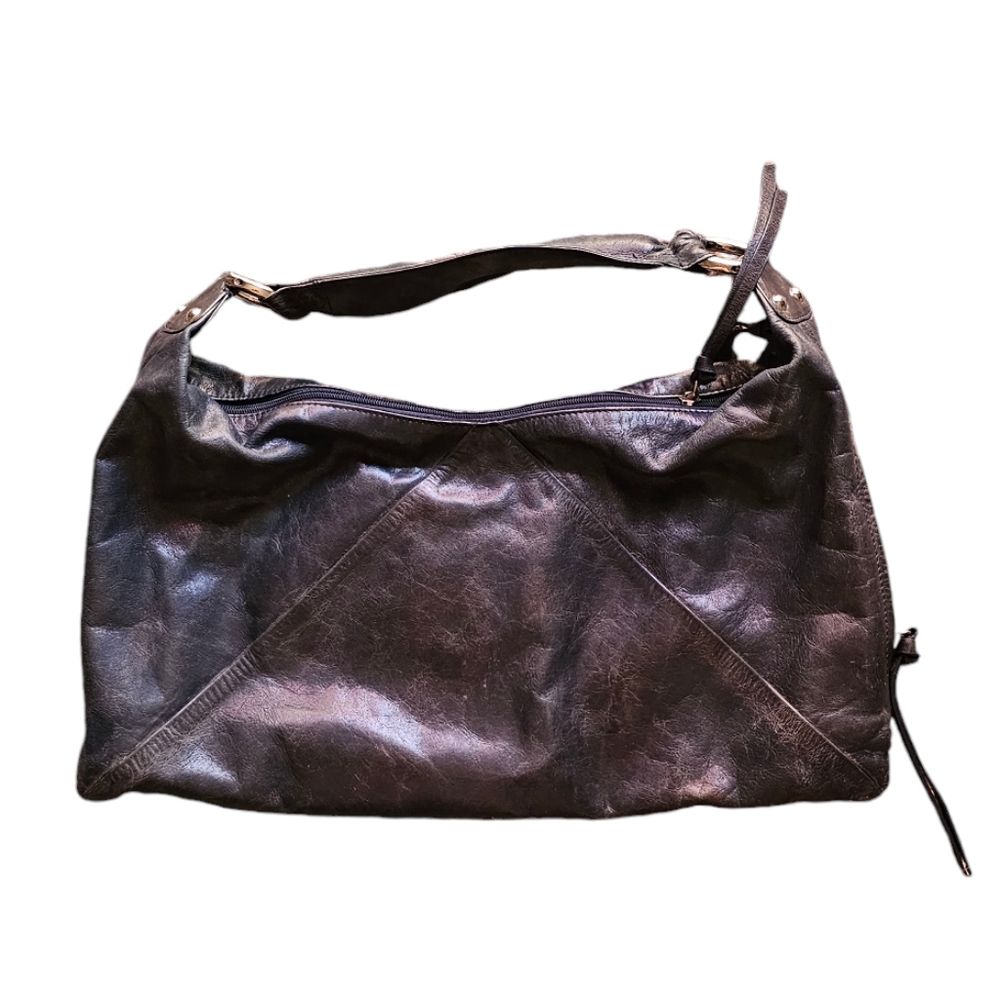 Hobo dark blue leather hobo shoulder‎ bag
